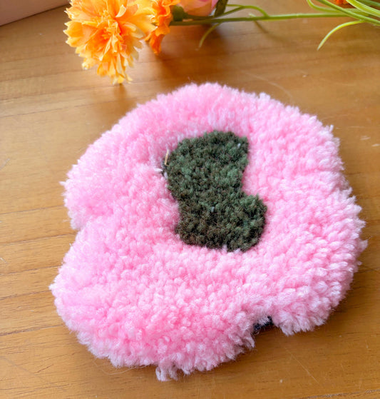 Pink & Green Amoeba Coaster Rug