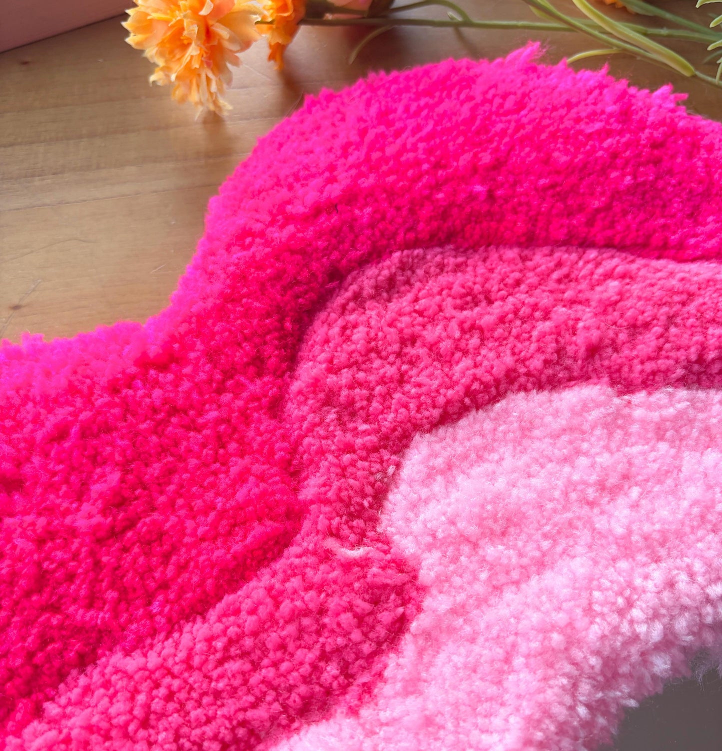 Pink Tufted Mirror