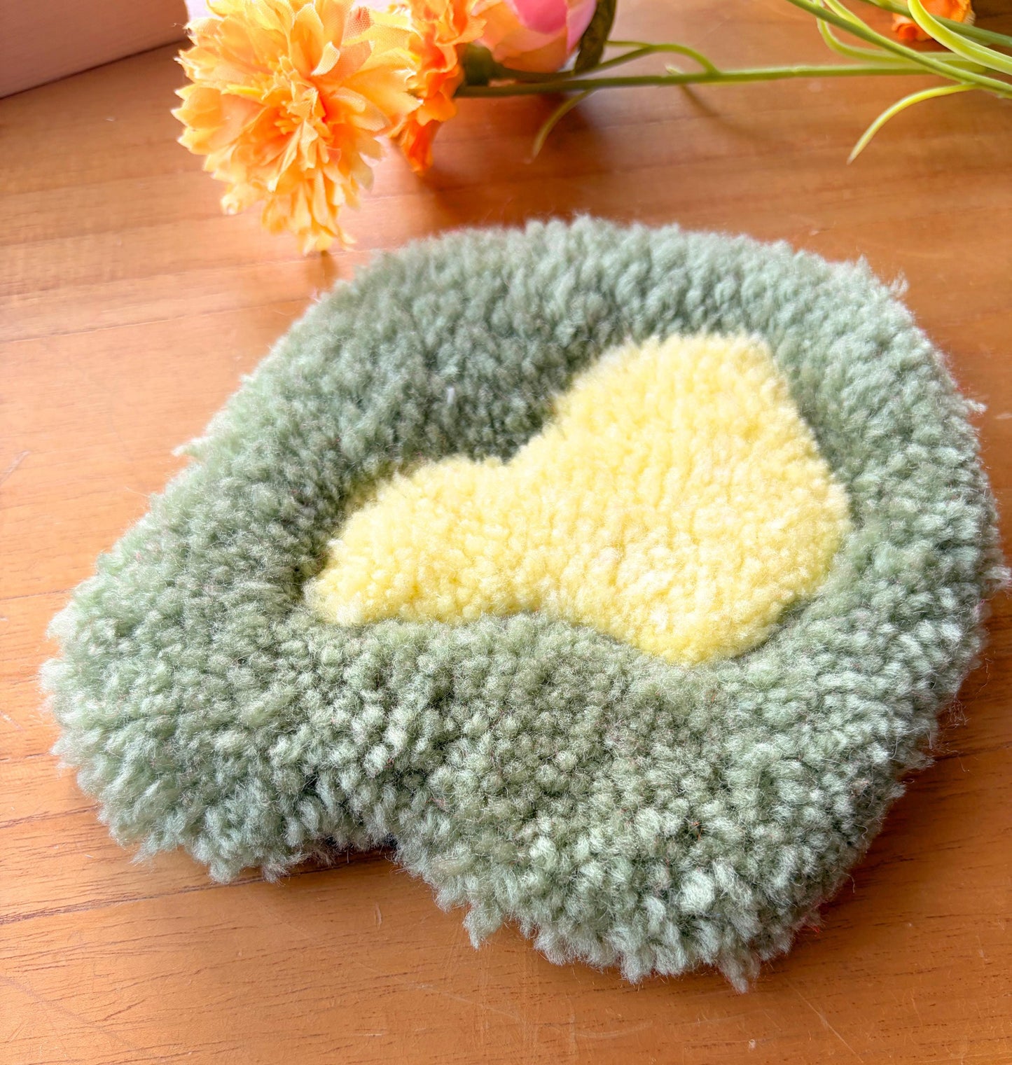 Green & Yellow Coaster Rug