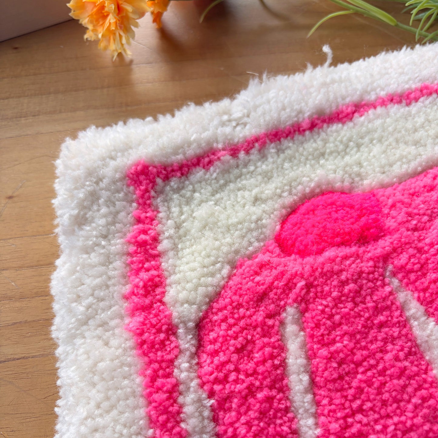 Pink Flower Rug