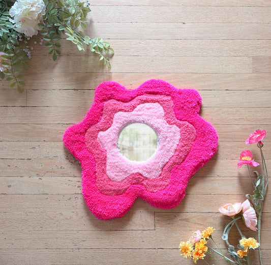 Pink Tufted Mirror
