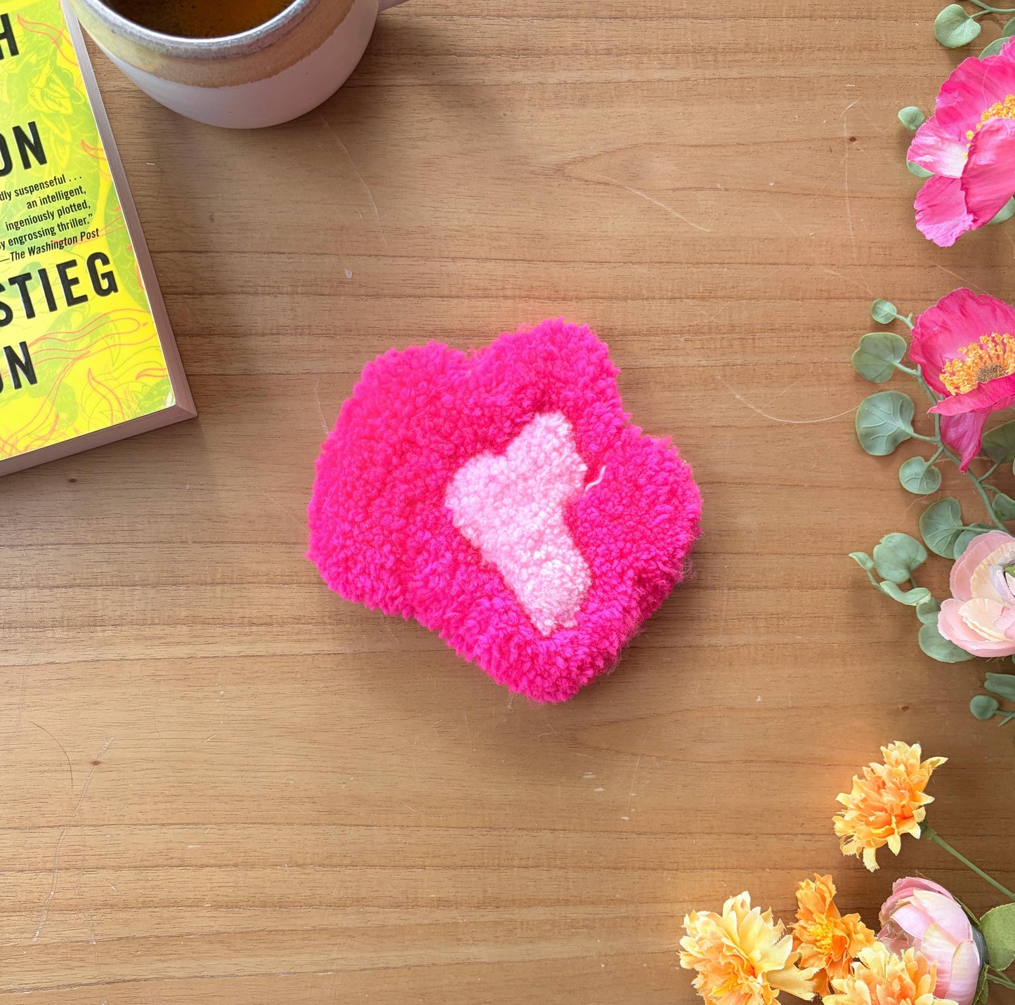 Pink Amoeba Coaster Rug