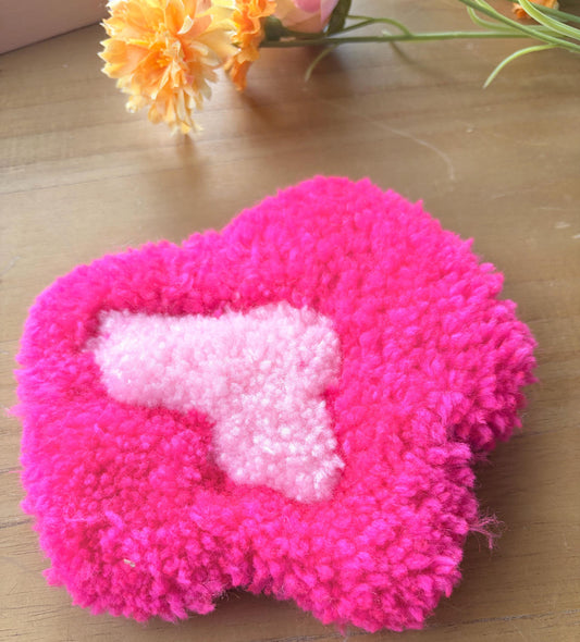 Pink Amoeba Coaster Rug