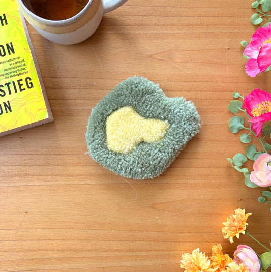 Green & Yellow Coaster Rug